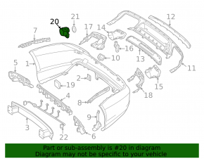 Rear parking sensors Mercedes W246 B250e 16-17