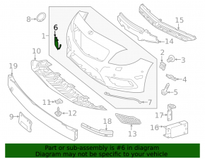 Mercedes CLA 14-16 Front Bumper Tow Hook Cap