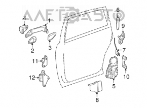 Mercedes W164 ML outer front right door handle