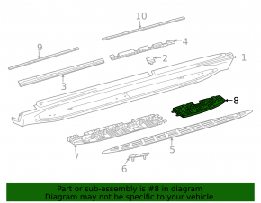 Threshold bracket right Mercedes W167 GLE 350 450 20-23 rear part