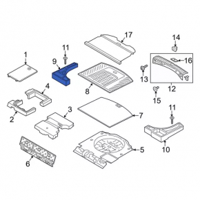 Right trunk tray Ford Escape MK3 13-19 dented