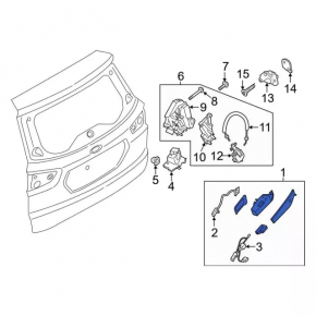 Ford Ecosport 18-22 keyless tailgate handle, scratches