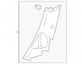 Rear pillar trim lower left Ford Focus mk3 11-18 4d black