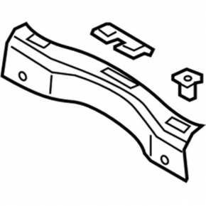 Ford Fusion mk5 13-16 trunk opening trim black
