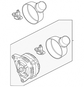 The Audi Q7 4L 10-15 alternator is humming, the bearing is broken