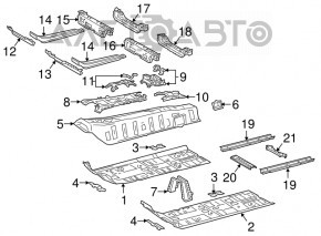 Rear muffler bracket with barrel front Toyota Camry v70 18-24 2.5