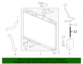 Acura RDX 19-25 Coolant Expansion Tank Tube