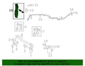 Front left hydraulic shock absorber for Toyota Land Cruiser 2008-2021
