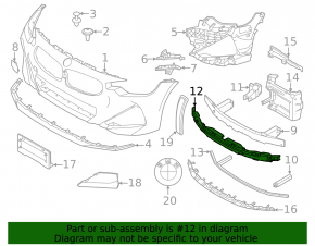 BMW 2 G42 2022-25 Front Bumper Absorber