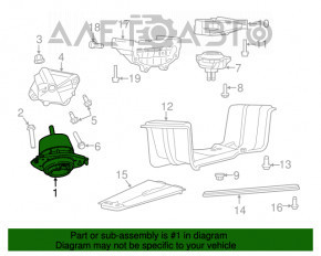 Engine mount left Dodge Durango 11-12 5.7