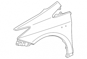 Front left wing Toyota Prius V 12-17 SIGNEDA