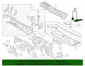 Left windshield wiper seal for Toyota Land Cruiser 24-26