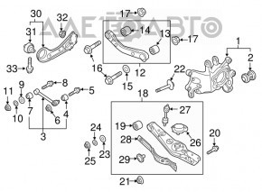 Upper rear right arm Hyundai Tucson 16