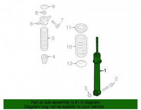Shock absorber rear left Kia Sorento 16-20