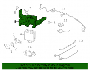 Left blind spot sensor bracket for VW Tiguan 20-24
