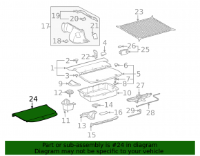 Gray trunk curtain for Toyota Prius 2009