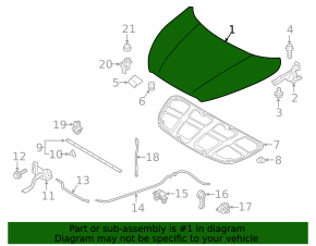 Hood bare Hyundai Elantra UD 11-16 OEM