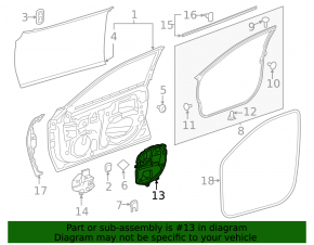 Front right inner door panel for Lexus ES 19-26
