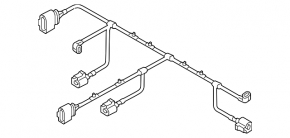Radiator panel TV wiring VW Touareg 11-16 without adaptive cruise