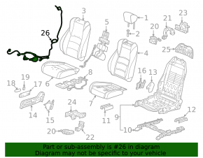 Honda Accord 18-22 passenger seat wiring