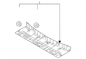 Trunk door trim central Hyundai Ioniq 17-22 black