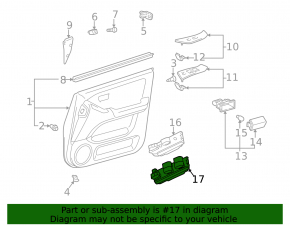 Front left window lift control for Lexus RX300 98-03