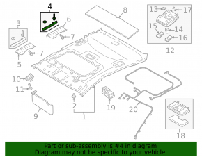 Ceiling handle rear left Kia Forte 20-24 gray