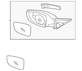 Left side mirror complete Hyundai Veloster 12-13 turn signal