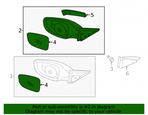 Left side mirror complete Hyundai Veloster 12-13 turn signal