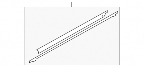 Door-glass molding, central rear left, Audi Q5 8R 09-17, chrome