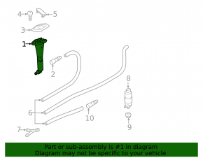 Right headlight washer nozzle Porsche Cayenne 958 15-18 hybrid