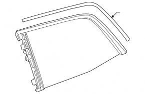 Window blind glass rear right Mercedes GLS-class X166 13-19