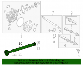 Cardan shaft front cardan Mercedes GLK-class X204 12-15 AWD