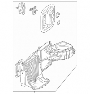 Mercedes H247 GLA 20-26 evaporator without housing