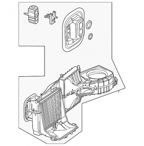 Mercedes H247 GLA 20-26 evaporator without housing