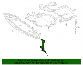 Front bumper protection bracket right Mercedes GLC 300/350e/43 16-22