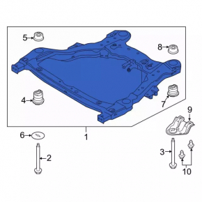 Front subframe Ford Explorer 13-19 sport