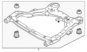 Front subframe Ford Explorer 13-19 sport