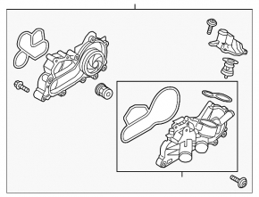 Water pump for Volkswagen Golf 19-21 1.4T