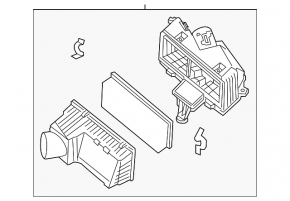 Air filter housing Nissan Pathfinder 13-14 hybrid