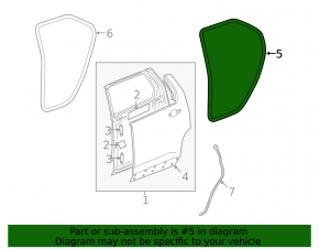 Door Seal Rear Right GMC Terrain 10-17