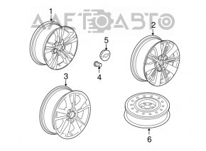 Set of wheels R17 4pcs Chevrolet Equinox 10-17