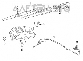 Nissan Leaf 11-12 rear window washer nozzle