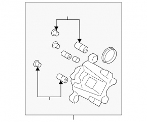 Rear right support Volvo V90 17-22 usa under R16 electric