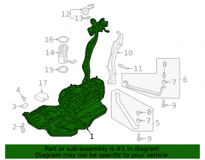 Fuel tank VW Atlas 18-24 with neck 2.0T, 3.6