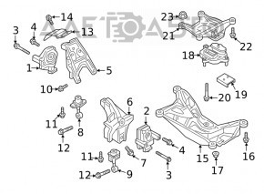 Bracket for automatic transmission cushion Audi Q7 16-
