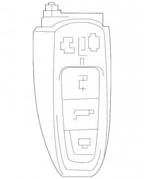 Audi Q8 19-25 key, 4 buttons, matte black with matte chrome