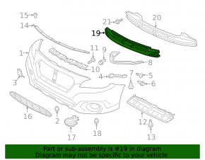 Subaru Outback 15-19 front bumper absorber guide broken