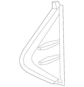 Plug triangle wing front left Toyota Sienna 21-25 with chrome molding