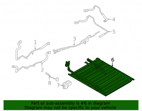 Lower radiator for cooling the high-voltage battery modules for the BMW X5 F15 16-18 plug-in
